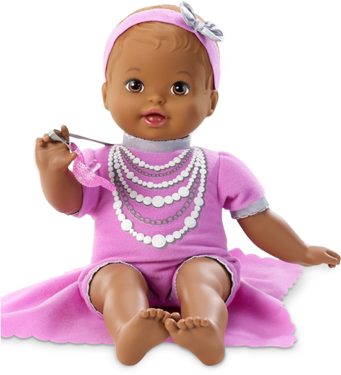 This Doll Comes In Caucasian Or African American - Little Mommy Doll 2012 Clipart (536x676), Png Download