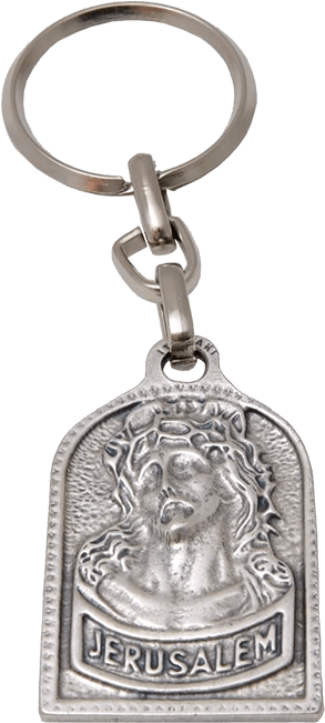 Metal Keyring With Image Of Christ In His Crown Of - Keychain Clipart (650x650), Png Download