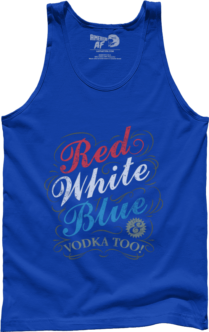 Red White Blue & Vodka - Active Tank Clipart (706x1121), Png Download