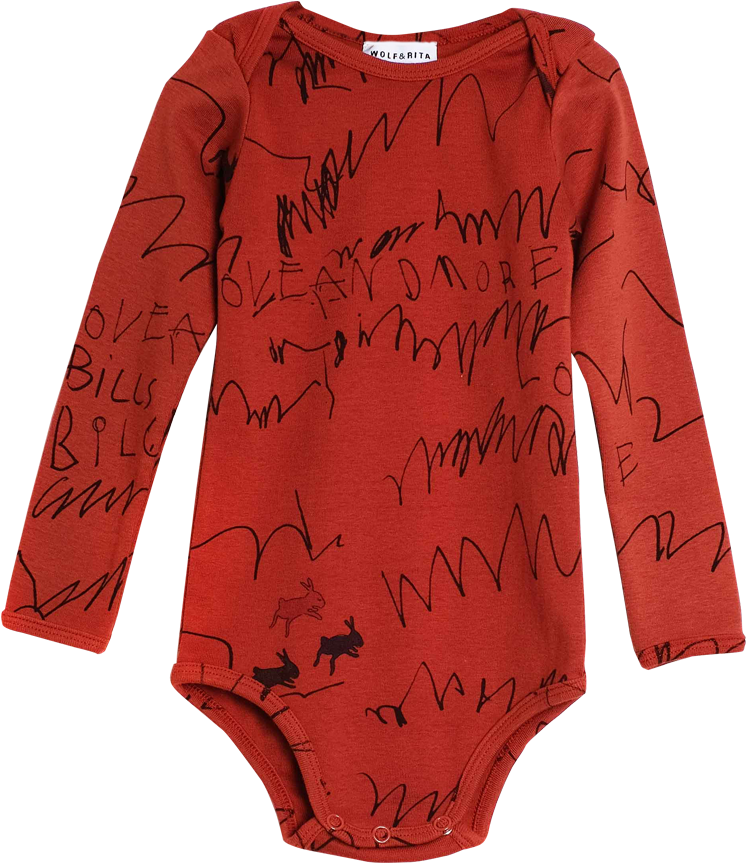 Wolf And Rita Baby Artur Brick Love And Love Bodysuit - Blouse Clipart (1000x1000), Png Download