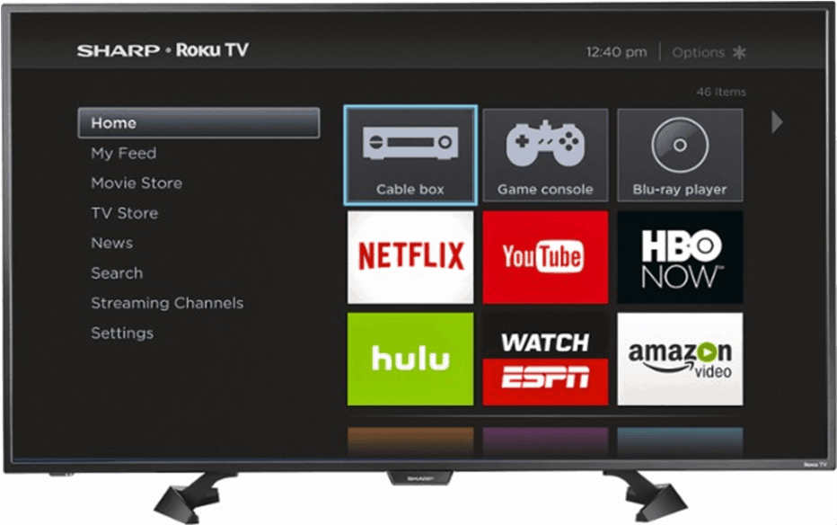 Hurry Over To Best Buy Where You Can Score Sharp 43″ - 55 Inch Sharp Roku Tv Clipart (1200x628), Png Download