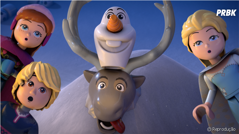 De &quot - Frozen&quot - - Anna, Elsa, Olaf E Sven - Lego Frozen Northern Lights Clipart (950x449), Png Download