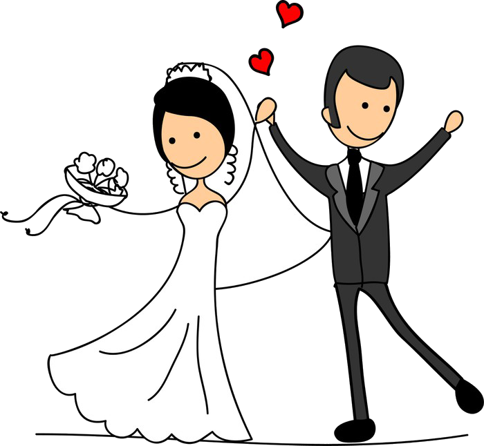 Bride Clipart Black And White - Png Download (700x646), Png Download