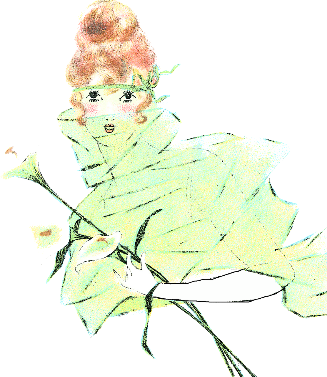 Girl Woman Old - Illustration Clipart (1112x1280), Png Download