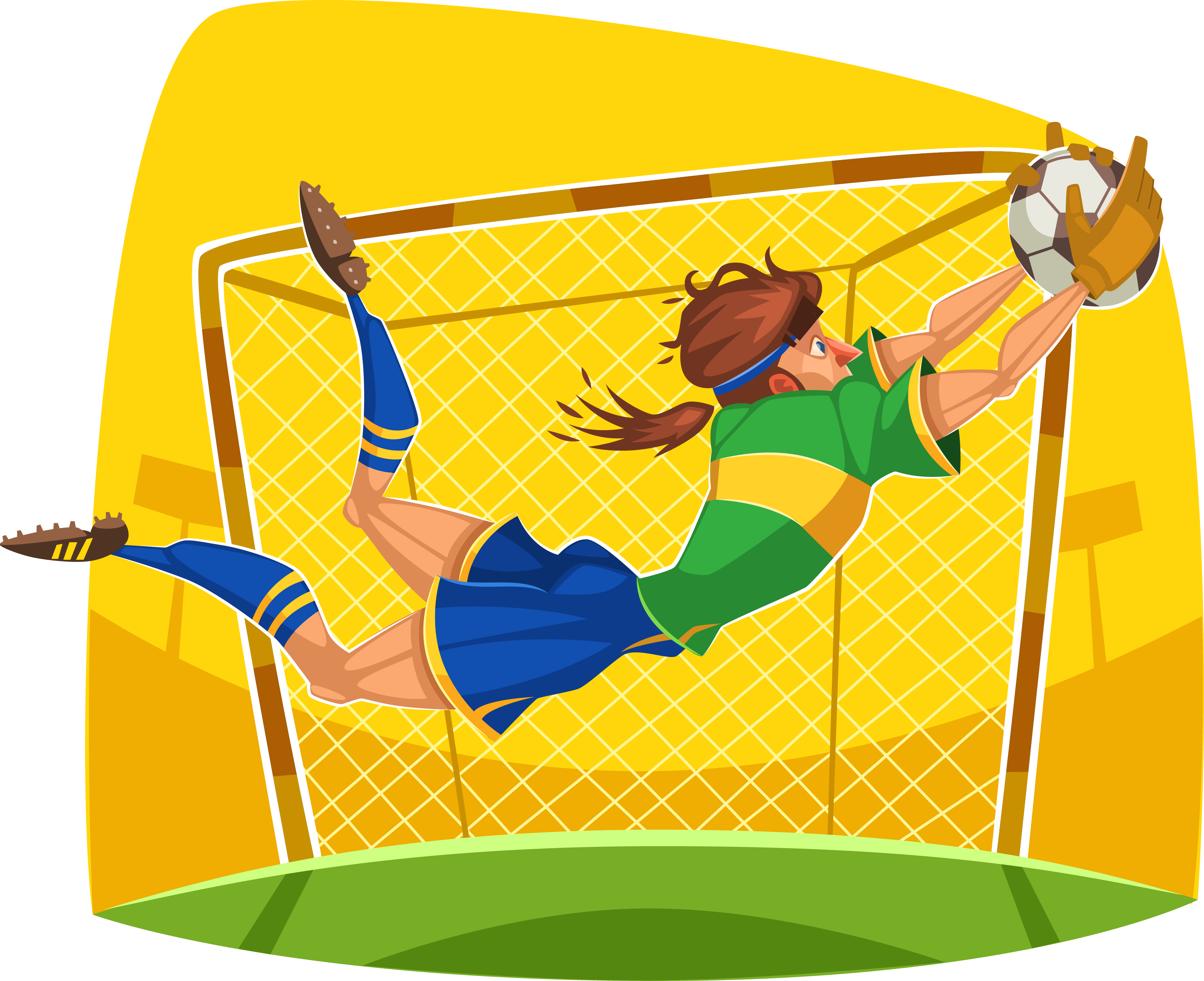 Cartoon Sport Clip Art - Thủ Môn Hoạt Hình - Png Download (3588x2925), Png Download