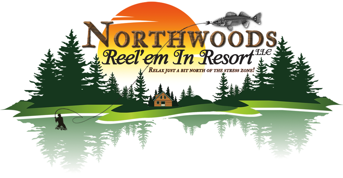 Northwoods Reel'em In Resort - Illustration Clipart (1124x578), Png Download