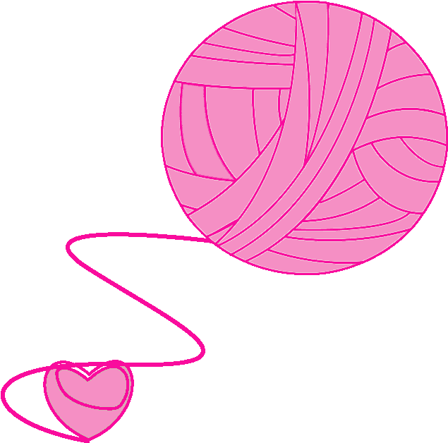 Crochet Clipart Pink Yarn - Yarn Crochet Hook Png Transparent Png (635x628), Png Download