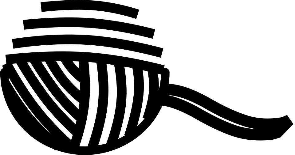 Yarn, Knitting, Wool, Thread, Knit, Craft, Handmade - Kerajinan Tangan Vector Clipart (960x506), Png Download