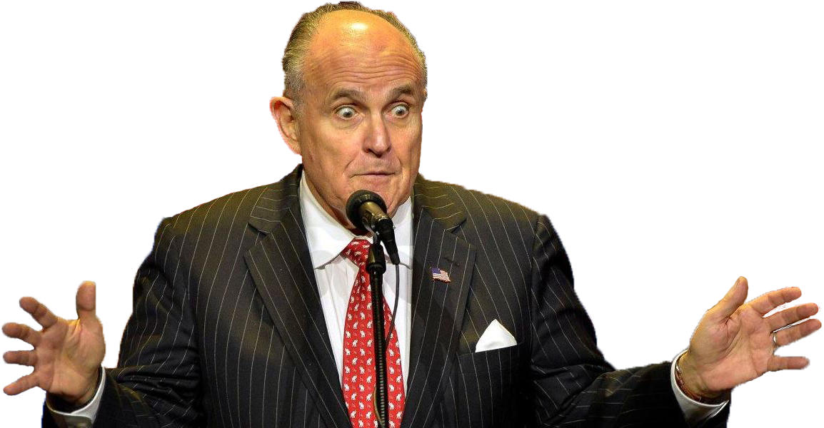 Personsurprised - Rudy Giuliani Transparent Clipart (1166x616), Png Download