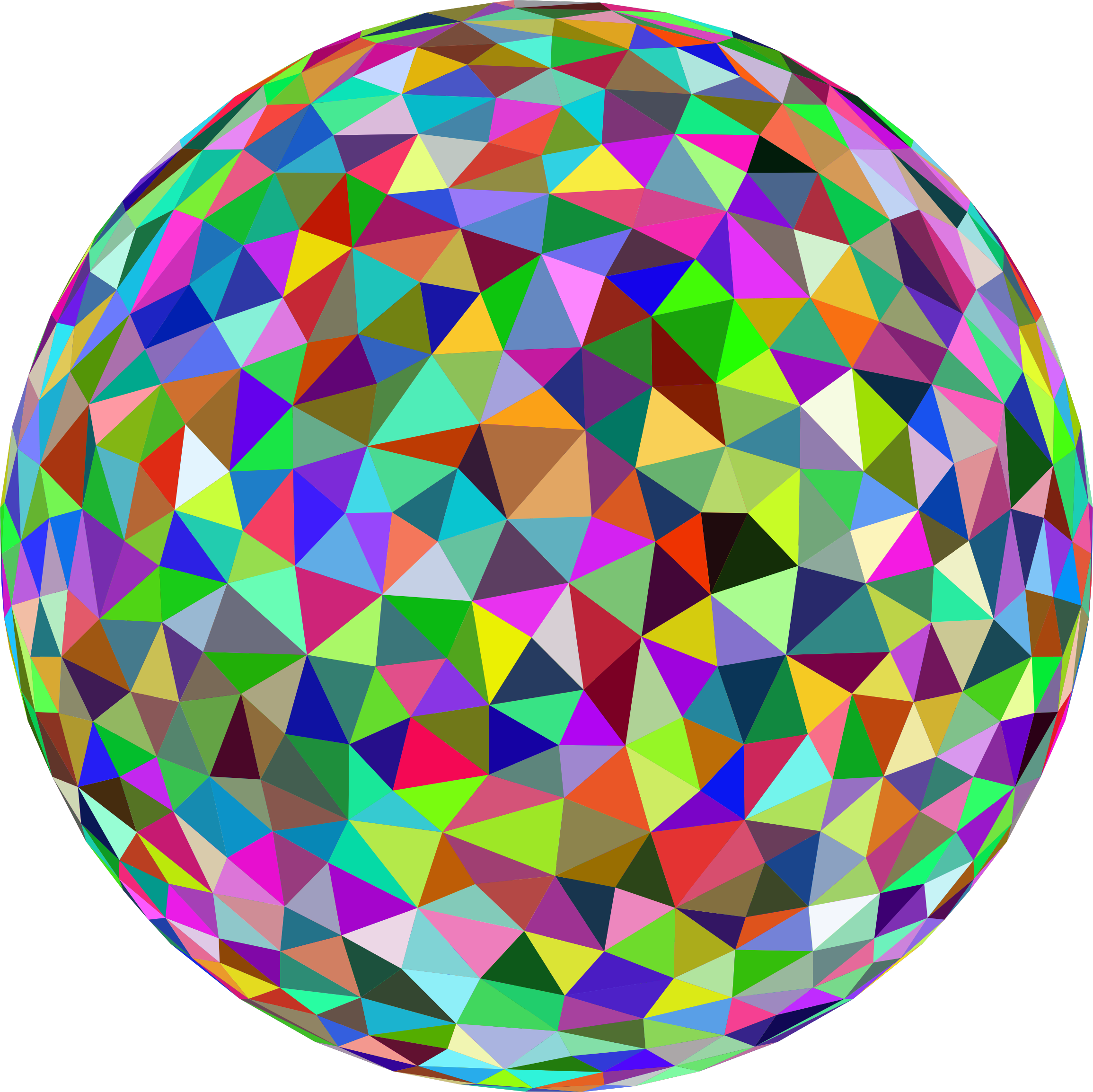 This Free Icons Png Design Of Prismatic Low Poly Sphere - Circle Clipart (2310x2308), Png Download