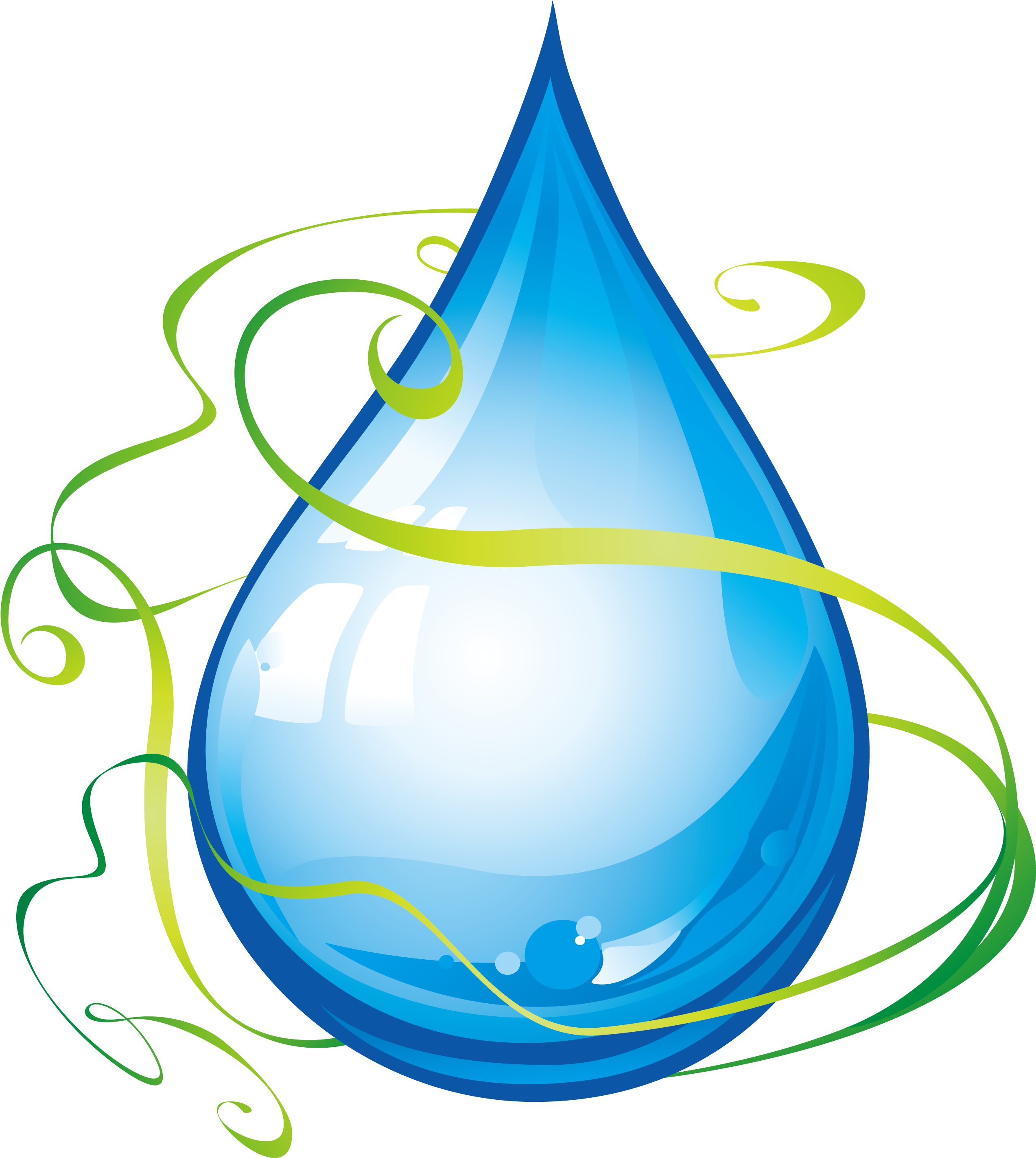Drop Water Clip Art - Vector Water Drops Png Transparent Png (2546x2844), Png Download