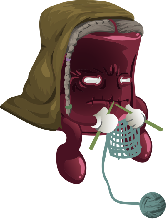 Svg Royalty Free Needle Hand Sewing Yarn Free Commercial - Knitting Clipart (568x750), Png Download