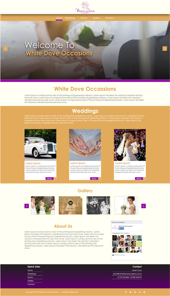 Elegant, Upmarket, Wedding Planner Web Design For White - Online Advertising Clipart (1200x1000), Png Download