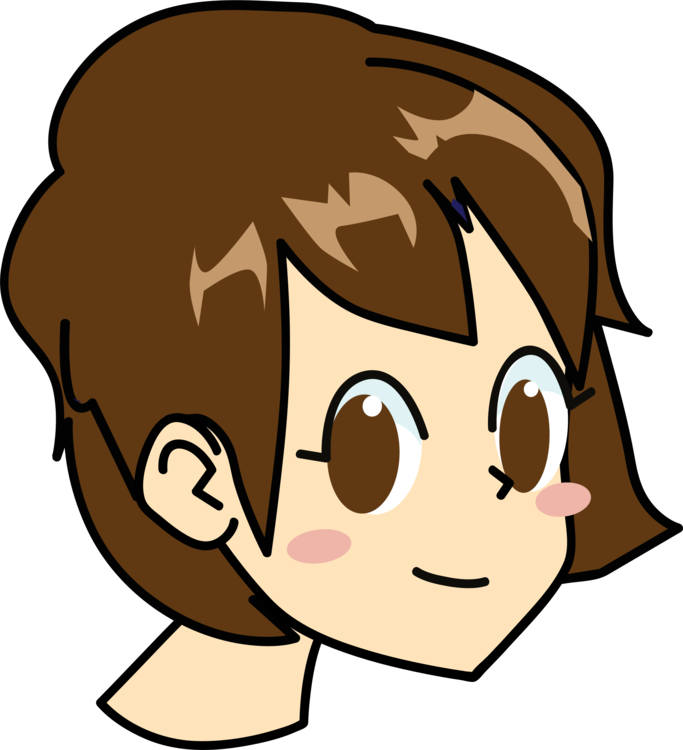 Female Cartoon Woman Head Face - Cartoon Woman Head Png Clipart (683x750), Png Download