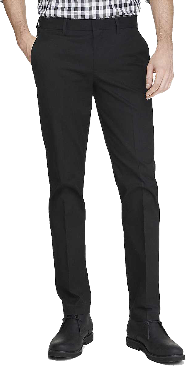 Black Straight Pants Men Clipart (960x1200), Png Download