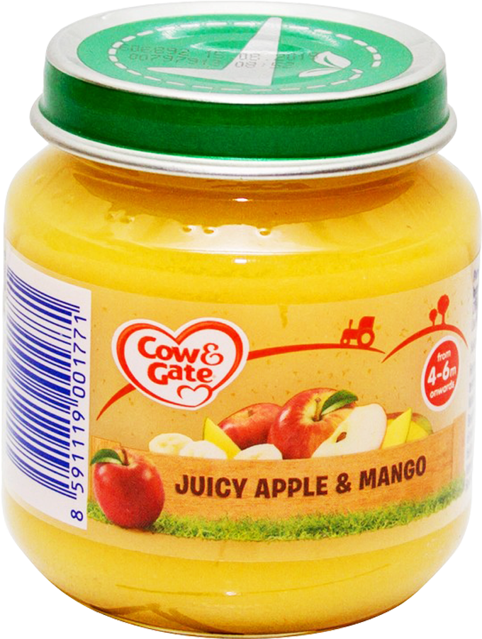 Cow Gate Baby Food Juicy Apple Mango 125 Gm - Cow And Gate Clipart (1000x1000), Png Download