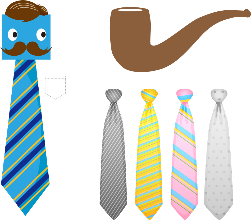 Transparent Background Tie Cartoon Png Clipart (949x831), Png Download