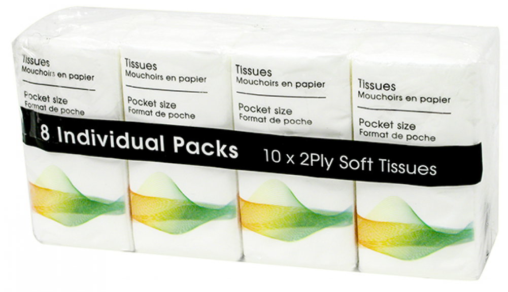 Tissue Pocket Size 10 Ct 2ply 8-count 2/pack - Box Clipart (1000x1000), Png Download