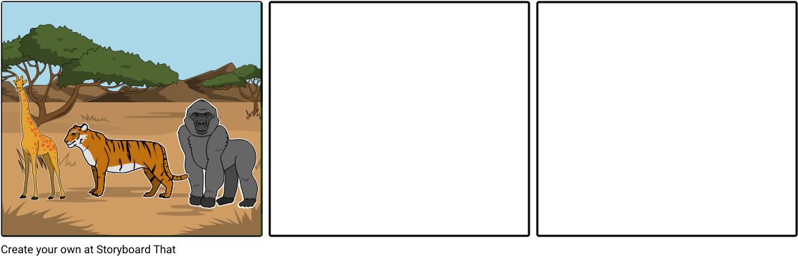 Wild Animal - Cartoon Clipart (1164x385), Png Download