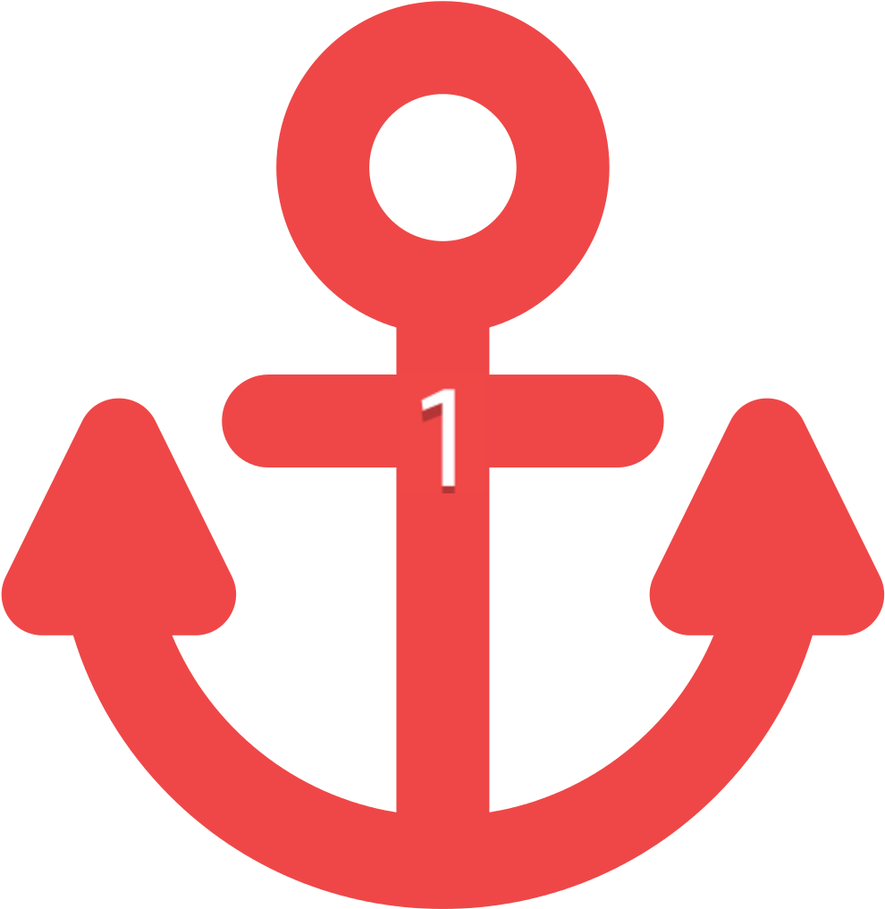 Pinged Anchor Red - Circle Clipart (1024x1024), Png Download