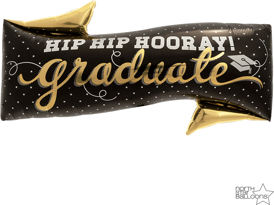 Hip Hip Hooray Grad 31 In* , Png Download - Northstar Balloons Clipart (904x677), Png Download