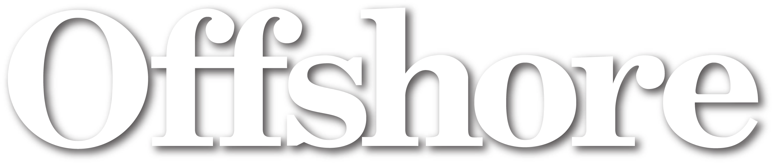 Offshore - Black-and-white Clipart (2537x542), Png Download