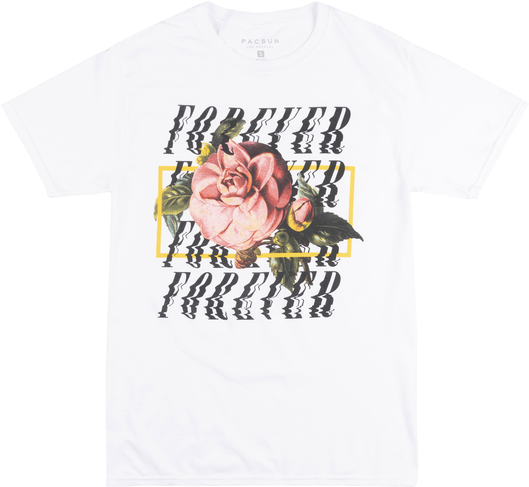 Pacsun Forever Rose T-shirt Mens Fashion Graphic Tee - Wonder Woman Clipart (1102x1000), Png Download