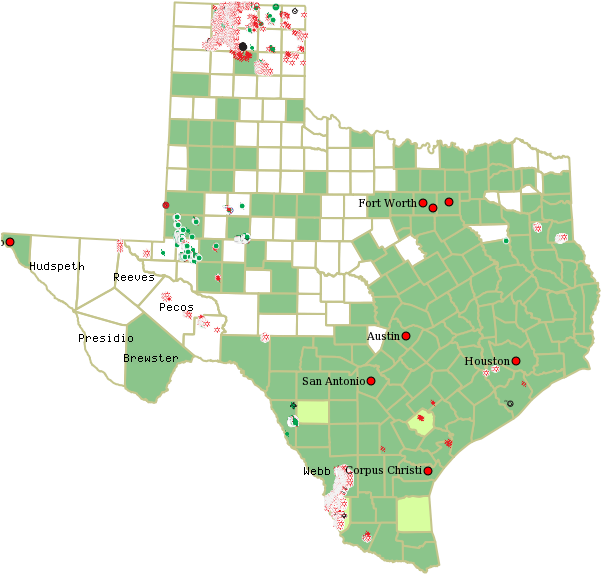 Conocophillips Company Wells Map - Spindletop Texas Map Clipart (600x600), Png Download