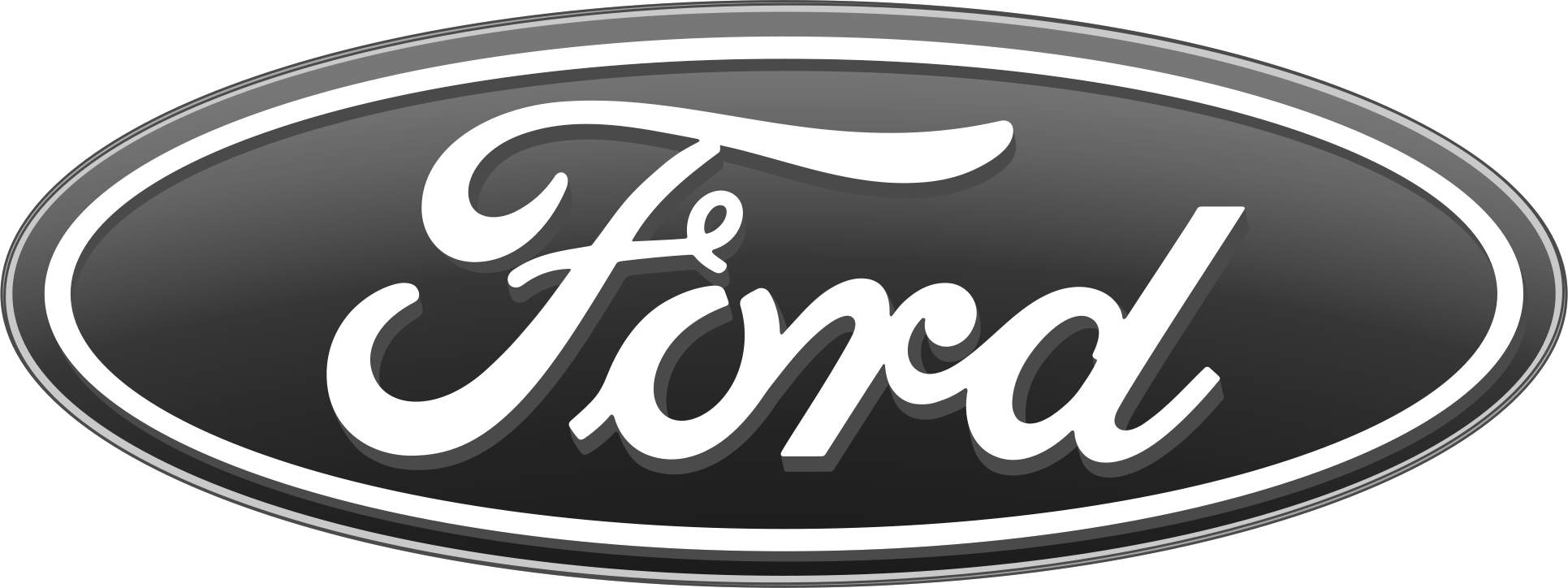 Ford Logo - Black Ford Logo No Background Clipart (1931x724), Png Download