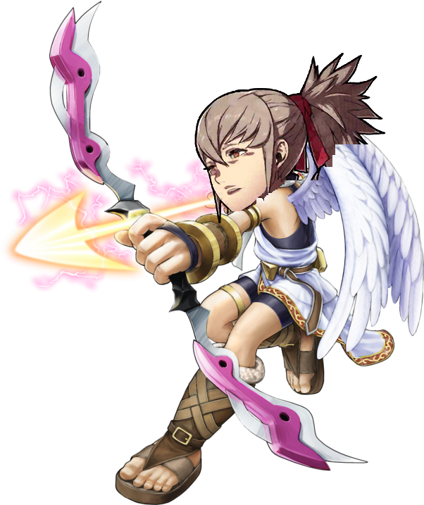 Pit Kid Icarus Bow Clipart (602x717), Png Download