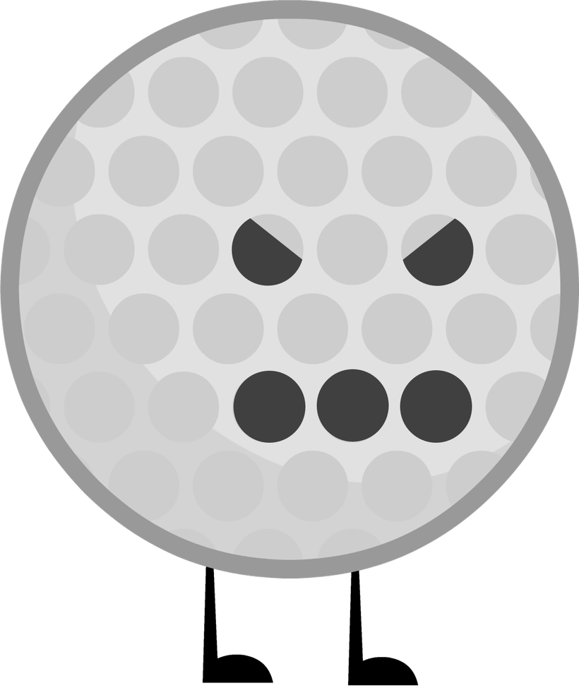 Golf Ball Vector Png - Bfdi Golf Ball Bossy Bot Clipart (820x974), Png Download