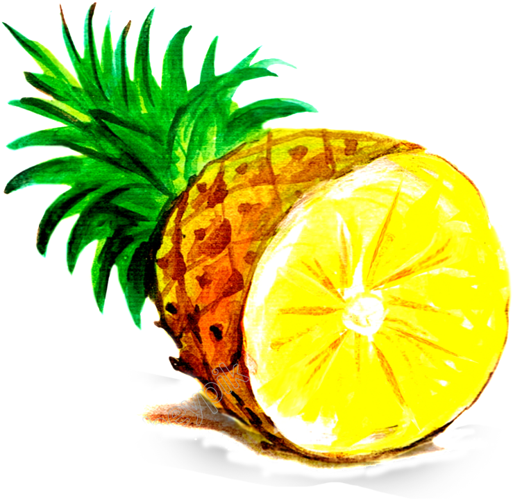 Free Download Png - Pineapple Cartoon Transparent Clipart (1024x1472), Png Download