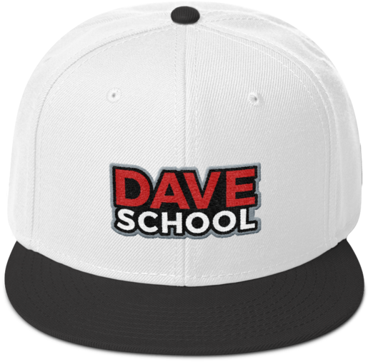 Dave School Snapback Hat - Baseball Cap Clipart (600x600), Png Download