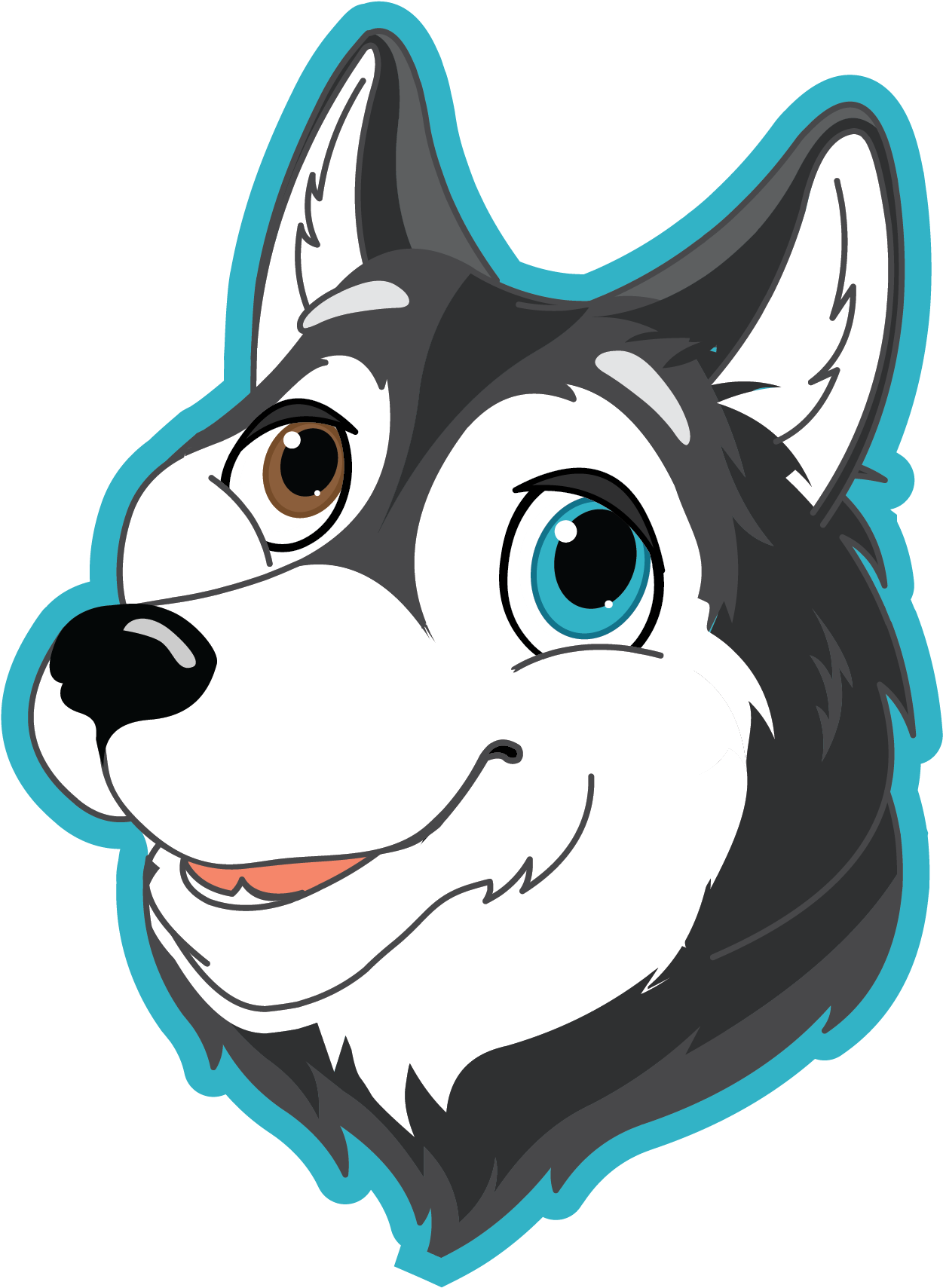 Husky Pup Clipart - Png Download (1400x1881), Png Download