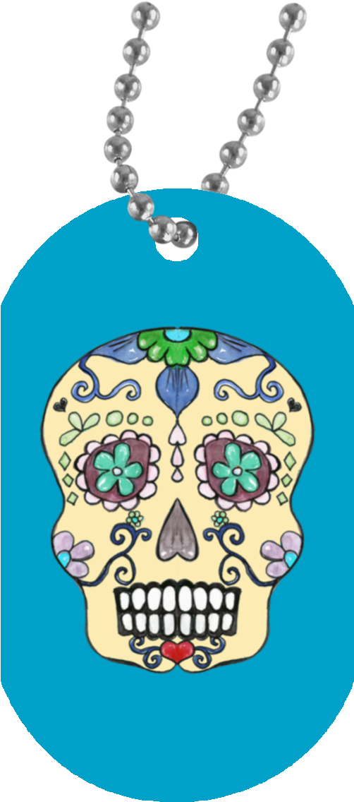 Sugar Skull White Dog Tag Necklace - Happy Birthday Meaningful Daughter Quotes Clipart (1155x1155), Png Download