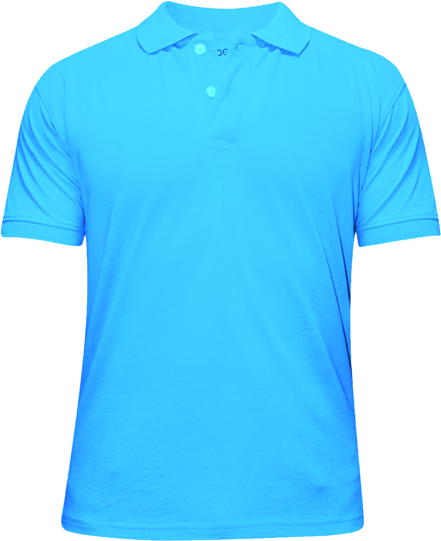 Lightblue Polo Shirt Front - Nike Dri Fit Men Shirt Clipart (869x1067), Png Download