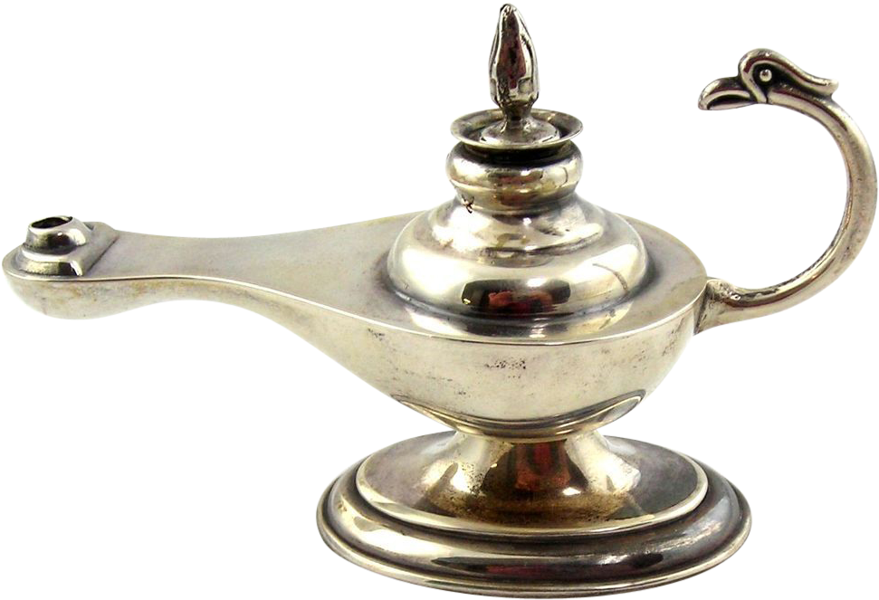 Vintage Sterling Silver Aladdin - Silver Arabian Oil Lamp Clipart (970x970), Png Download