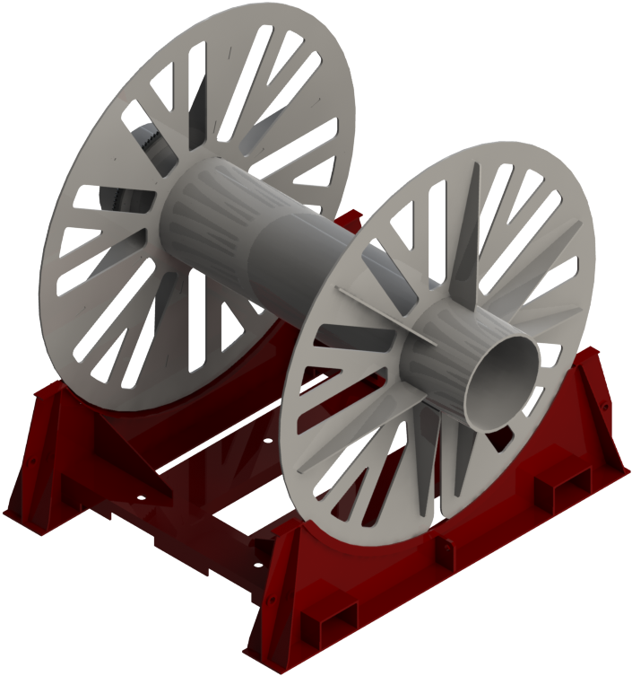 Since We Have Two Rocls Drum Frames, A Cable Can Be - Cannon Clipart (749x786), Png Download