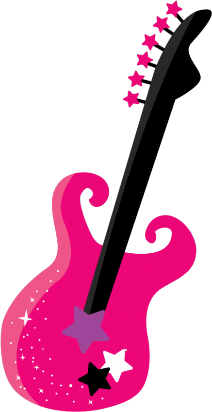 Music Clipart, Craft Images, Cute Images, Photo Boots - Rockstar Guitar Clipart - Png Download (437x849), Png Download