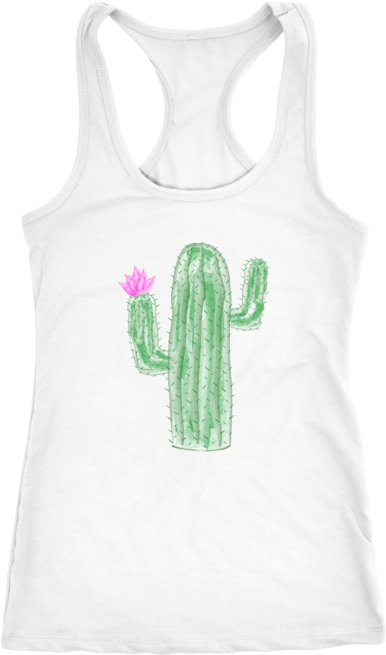 Watercolor Cactus Tank - Active Tank Clipart (544x924), Png Download