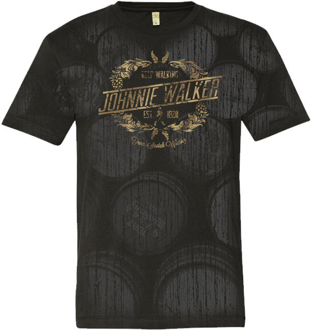 Johnnie Walker T-shirt Design - Navy Blue Clipart (612x690), Png Download