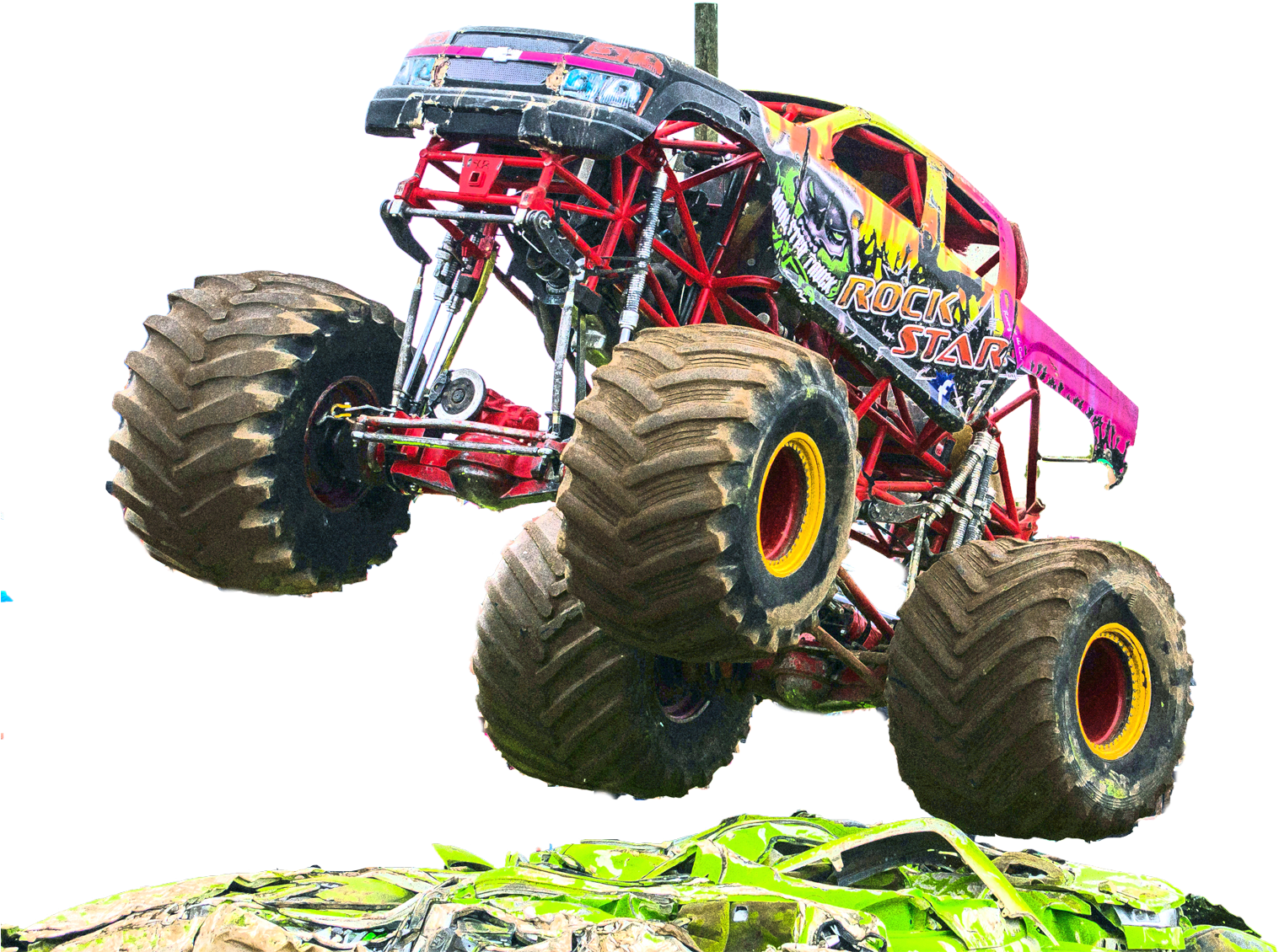 Rock-star - Monster Truck Clipart (1524x1166), Png Download