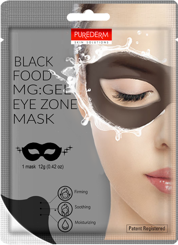 Purederm Black Food Gel Eye Zone Mask Clipart (700x933), Png Download