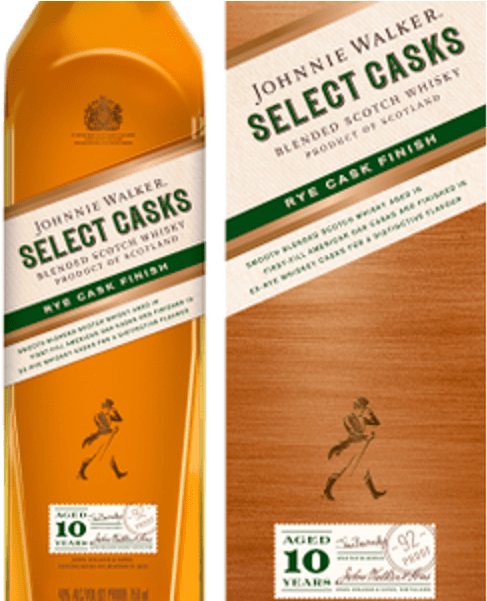 Johnnie Walker Rye Cask 750ml - Johnnie Walker Select Casks Rye Cask Finish Clipart (600x900), Png Download