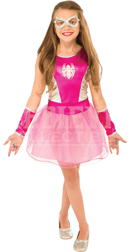 Kids Spider Girl Pink Tutu Dress Costume - Costume Clipart (850x850), Png Download