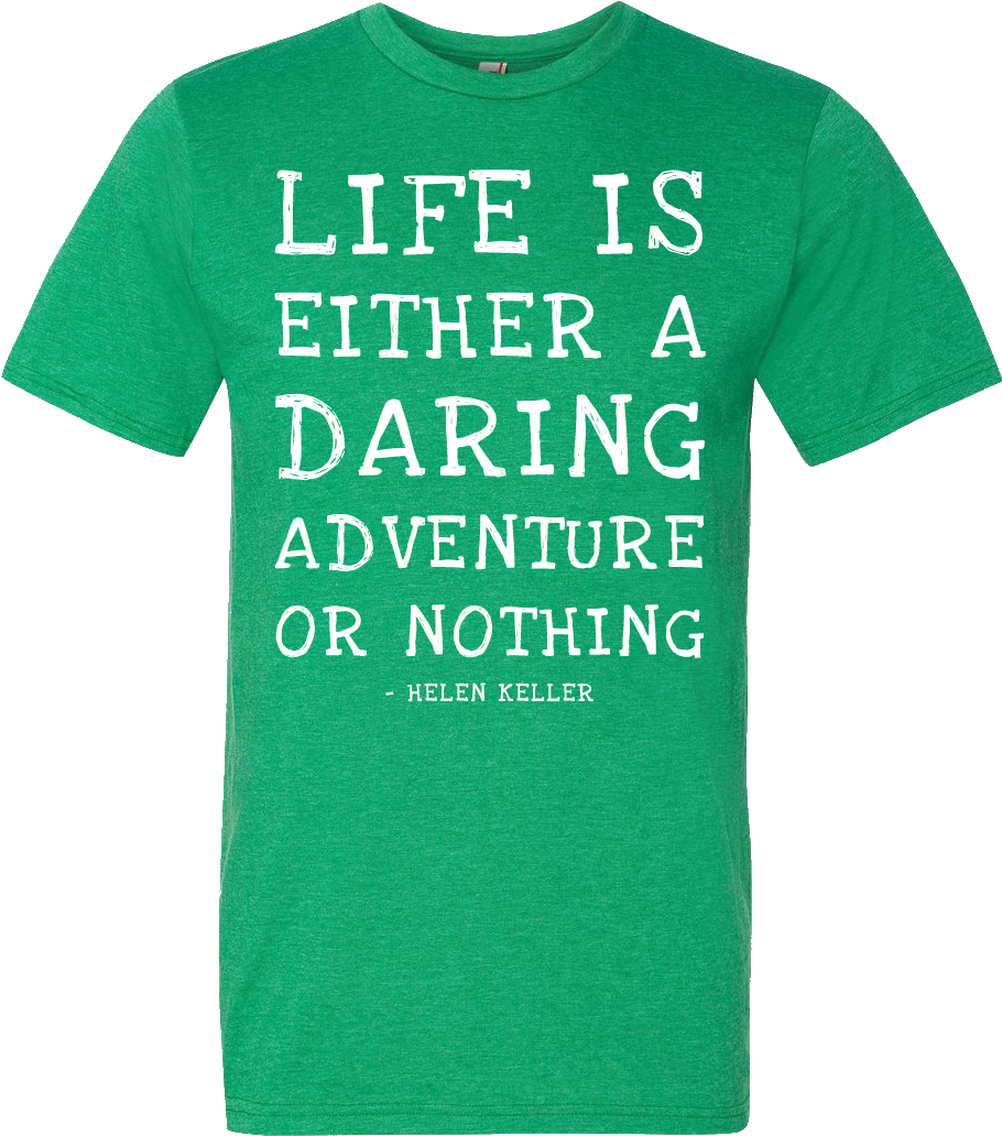 Life Is Either A Daring Adventure, Or Nothing Helen - St Patrick's Day Shirt Clipart (1075x1075), Png Download