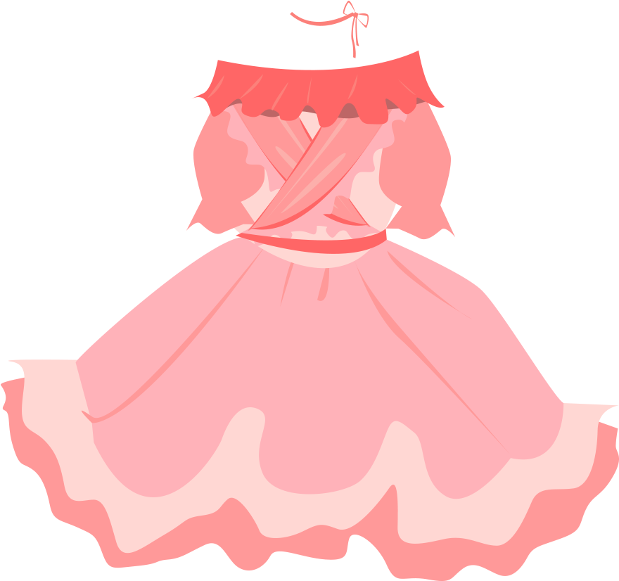 Dress Pink Princess Transprent Png Free Download - 裙子 矢量 图 Clipart (990x1031), Png Download