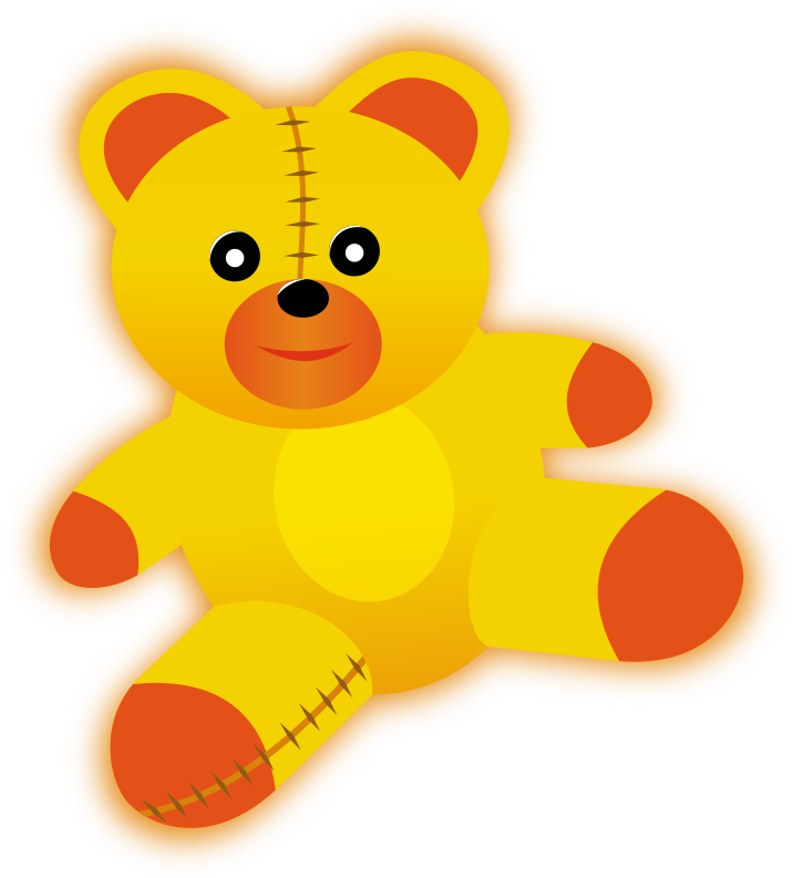 Small - Yellow Teddy Bear Clipart - Png Download (540x599), Png Download