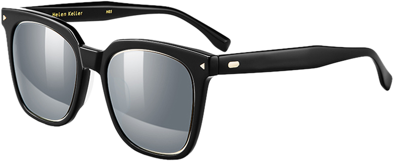 Helen Keller 2018 New Classic Square Sunglasses Male - Oakley Holbrook Prizm Polarized Matte Black Clipart (800x800), Png Download