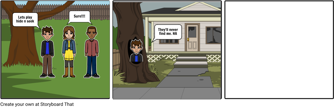 Hide N Seek - Cartoon Clipart (1164x385), Png Download